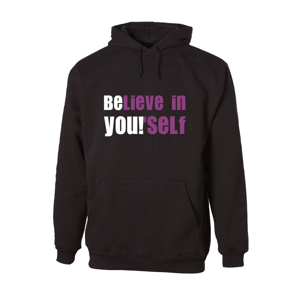 G-graphics Hoodie BElieve in YOUrself! mit trendigem Frontprint, Aufdruck auf der Vorderseite, Spruch/Sprüche/Print/Motiv, für jung & alt von G-graphics