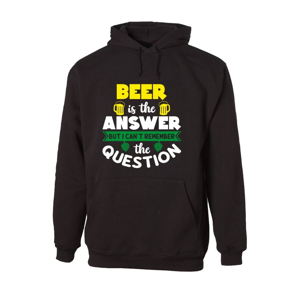 G-graphics Hoodie Beer is the answer but I can´t remember the Question Unisex mit trendigem Frontprint mit Spruch von G-graphics