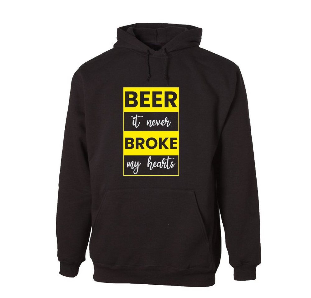 G-graphics Hoodie Beer – it never broke my hearts Unisex mit trendigem Frontprint mit Spruch für Partyabende von G-graphics