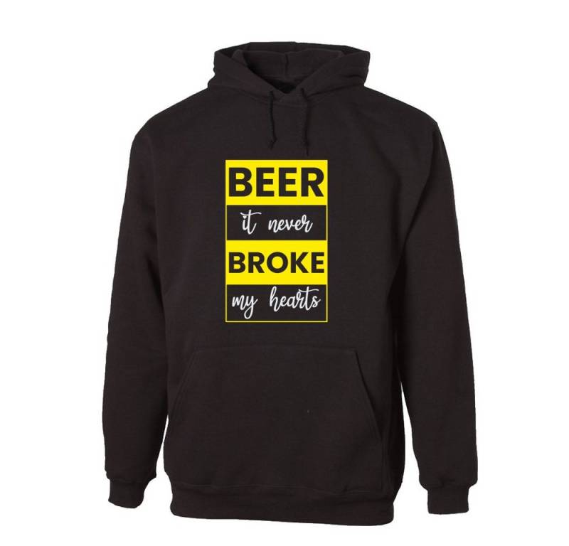 G-graphics Hoodie Beer – it never broke my hearts Unisex mit trendigem Frontprint mit Spruch für Partyabende von G-graphics