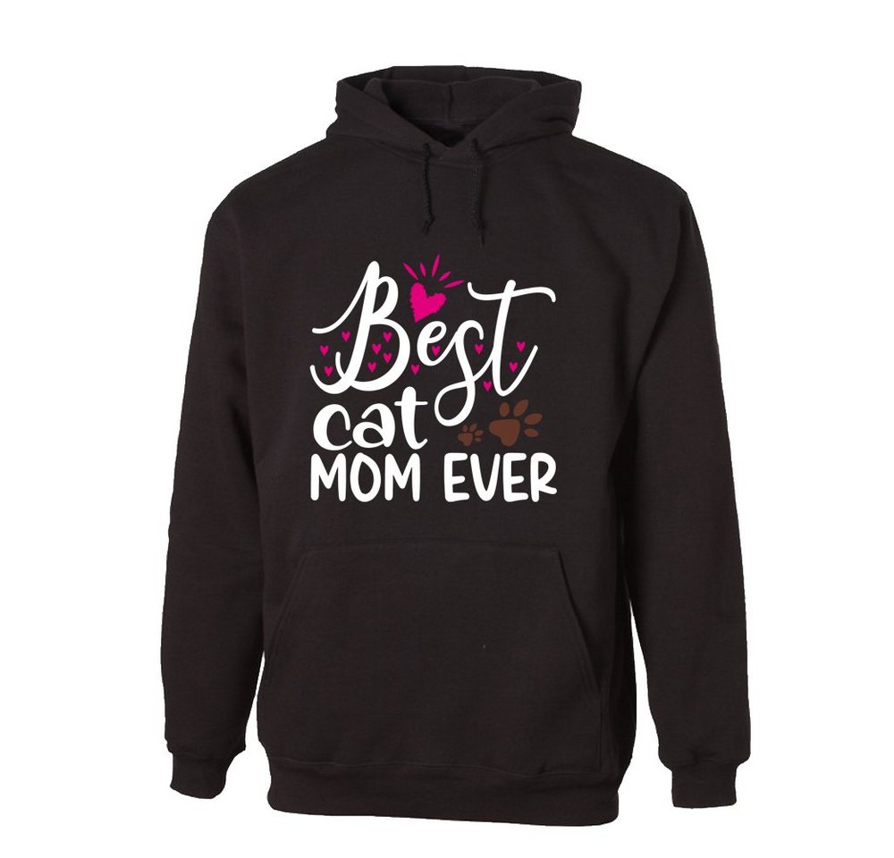 G-graphics Hoodie Best Cat mom ever mit trendigem Frontprint, Aufdruck auf der Vorderseite, Spruch/Sprüche/Print/Motiv, für jung & alt von G-graphics