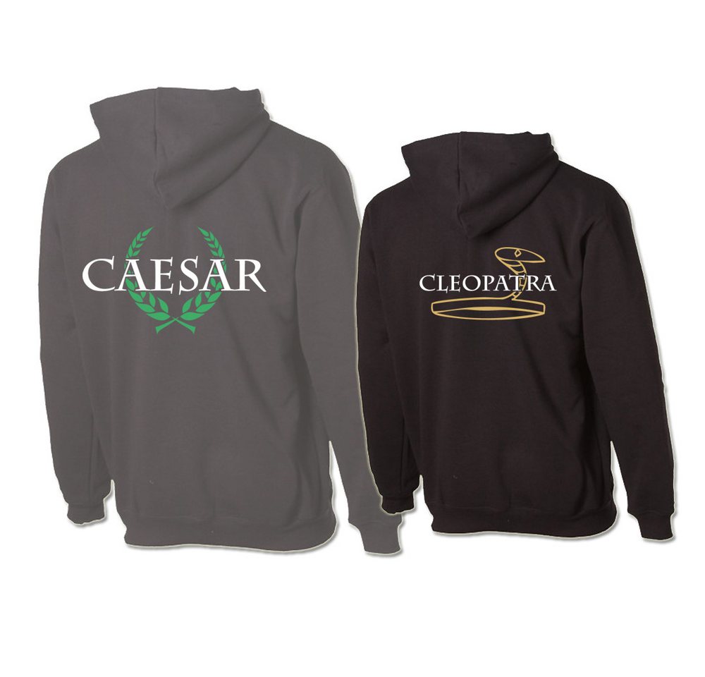 G-graphics Hoodie Caesar & Cleopatra Paar- / Partner-Set zum selbst zusammenstellen, Aufdruck auf der Vorder- oder Rückseiteseite wählbar, Spruch/Sprüche/Print/Motiv, für Sie & Ihn von G-graphics