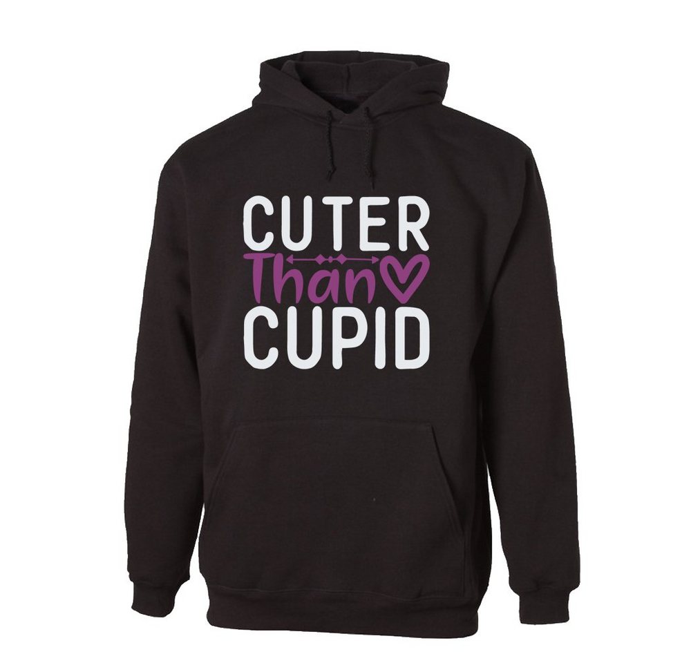 G-graphics Hoodie Cuter than cupid mit trendigem Frontprint, Aufdruck auf der Vorderseite, Spruch/Sprüche/Print/Motiv, für jung & alt von G-graphics