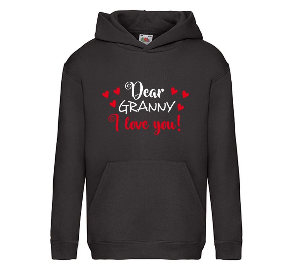 G-graphics Hoodie Dear Granny, I love you Kinder Hoodie / Kapuzenpullover mit coolem Spruch als Frontprint von G-graphics