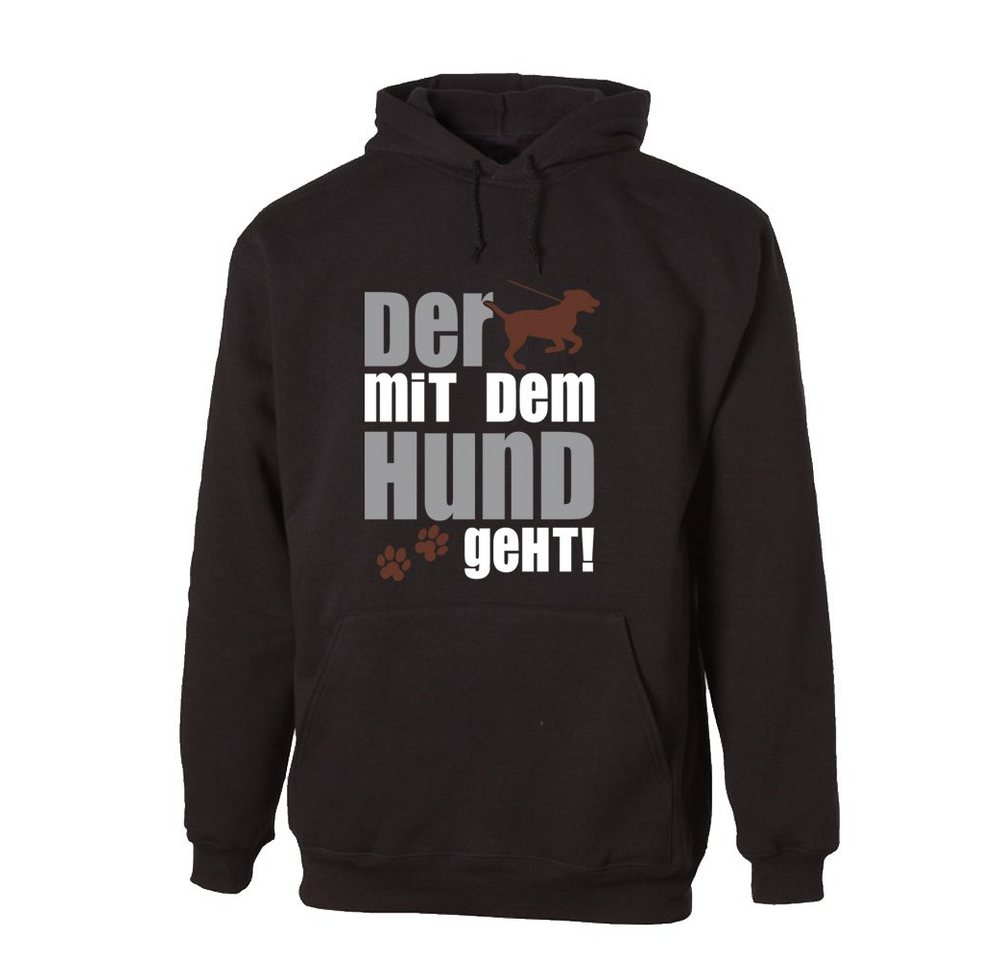 G-graphics Hoodie Der mit dem Hund geht mit trendigem Frontprint mit Spruch für Hundeliebhaber von G-graphics