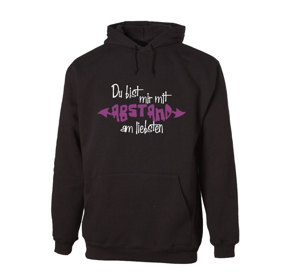 G-graphics Hoodie Du bist mit mit Abstand am liebsten mit trendigem Frontprint, Aufdruck auf der Vorderseite, Spruch/Sprüche/Print/Motiv, für jung & alt von G-graphics