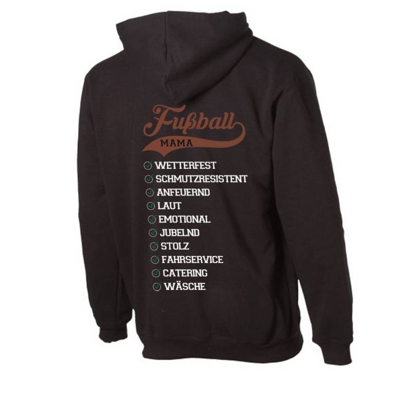 G-graphics Hoodie Eigenschaften einer Fussball-Mama mit trendigem Rückenprint mit Spruch von G-graphics