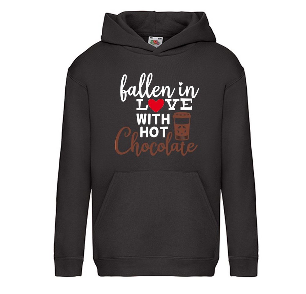 G-graphics Hoodie Fallen in love with hot chocolate Kinder Hoodie / Kapuzenpullover mit schönem Print zum Valentinstag von G-graphics