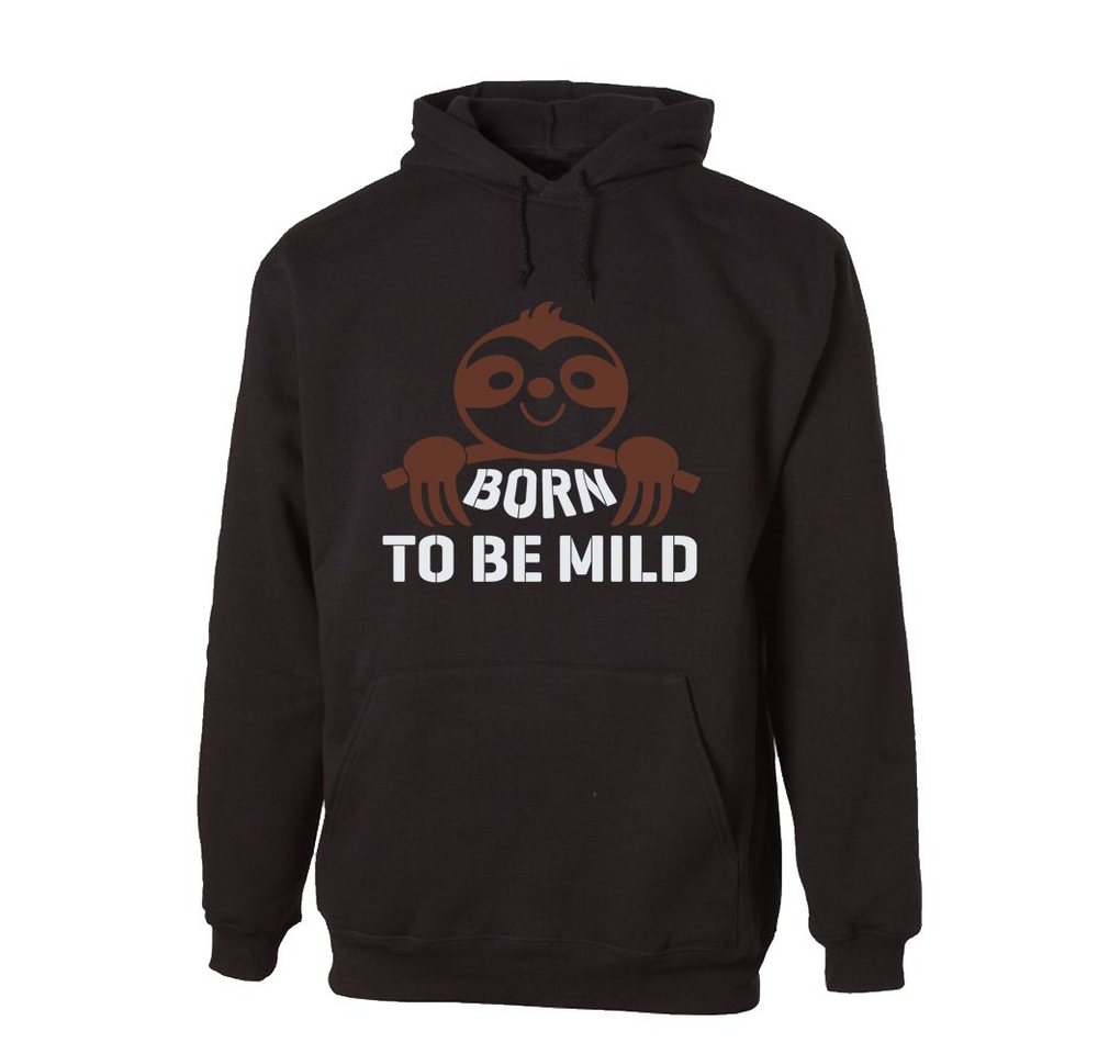 G-graphics Hoodie Faultier – Born to be mild mit trendigem Frontprint, Aufdruck auf der Vorderseite, Spruch/Sprüche/Print/Motiv, für jung & alt von G-graphics