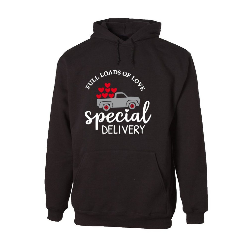 G-graphics Hoodie Full loads of love – special delivery mit trendigem Frontprint, Aufdruck auf der Vorderseite, Spruch/Sprüche/Print/Motiv, für jung & alt von G-graphics