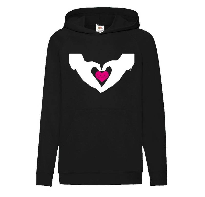G-graphics Hoodie Hände mit Herz Kinder Hoodie / Kapuzenpullover mit schönem Print zum Valentinstag von G-graphics