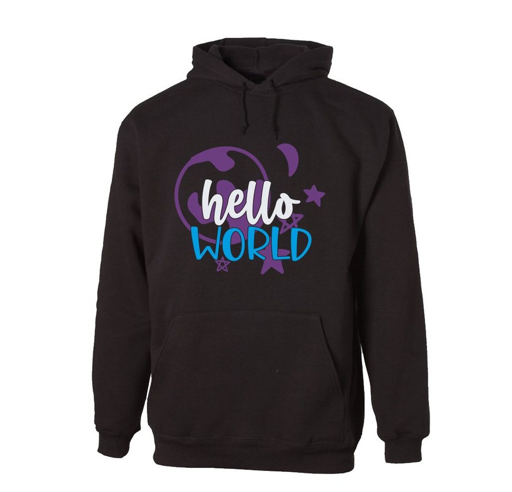 G-graphics Hoodie Hello World mit trendigem Frontprint, Aufdruck auf der Vorderseite, Spruch/Sprüche/Print/Motiv, für jung & alt von G-graphics