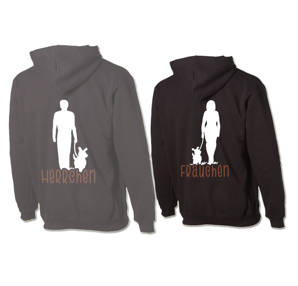 G-graphics Hoodie Herrchen & Frauchen Paar- / Partner-Set zum selbst zusammenstellen, Aufdruck auf der Vorder- oder Rückseiteseite wählbar, Spruch/Sprüche/Print/Motiv, für Sie & Ihn von G-graphics