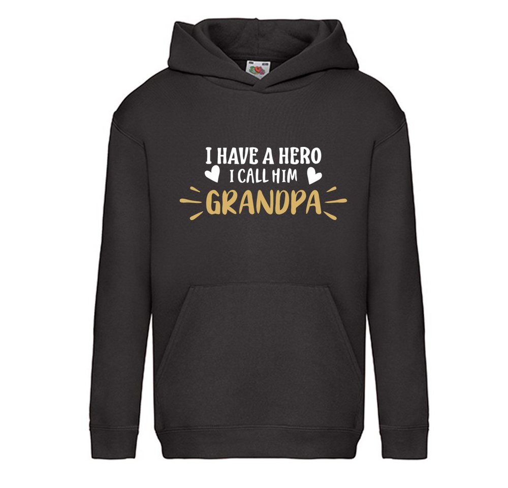 G-graphics Hoodie I have a Hero, I call him Grandpa Kinder Hoodie / Kapuzenpullover mit coolem Spruch als Frontprint von G-graphics