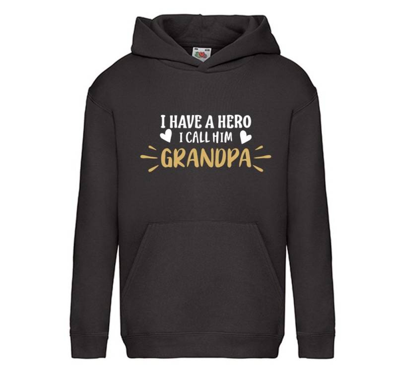 G-graphics Hoodie I have a Hero, I call him Grandpa Kinder Hoodie / Kapuzenpullover mit coolem Spruch als Frontprint von G-graphics
