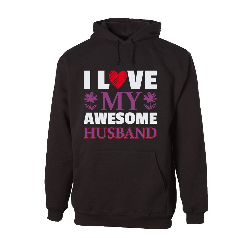 G-graphics Hoodie I love my awesome husband mit trendigem Frontprint, Aufdruck auf der Vorderseite, Spruch/Sprüche/Print/Motiv, für jung & alt von G-graphics