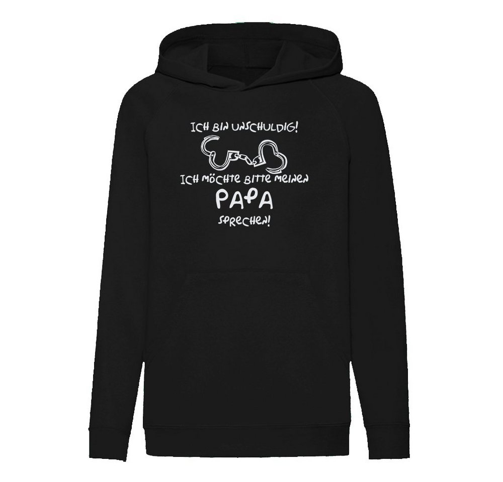 G-graphics Hoodie Ich bin unschuldig! Ich möchte bitte meinen Papa sprechen! Kinder Hoodie / Kapuzenpullover, Mit Spruch / Sprüche / Print / Motiv von G-graphics