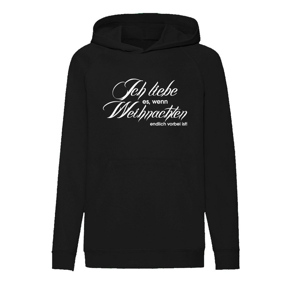 G-graphics Hoodie Ich liebe es, wenn Weihnachten vorbei ist Kinder Hoodie / Kapuzenpullover mit Weihnachtsmotiv von G-graphics