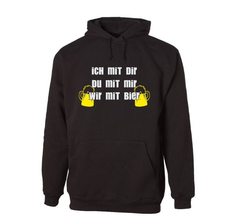 G-graphics Hoodie Ich mit Dir – Du mit mir – wir mit Bier Unisex mit trendigem Frontprint mit Spruch / Sprüche von G-graphics