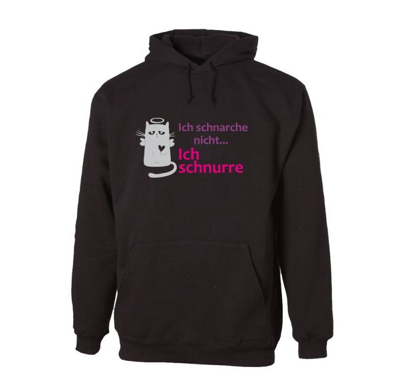 G-graphics Hoodie Ich schnarche nicht – Ich schnurre Unisex mit trendigem Frontprint mit Spruch für Katzenliebhaber von G-graphics