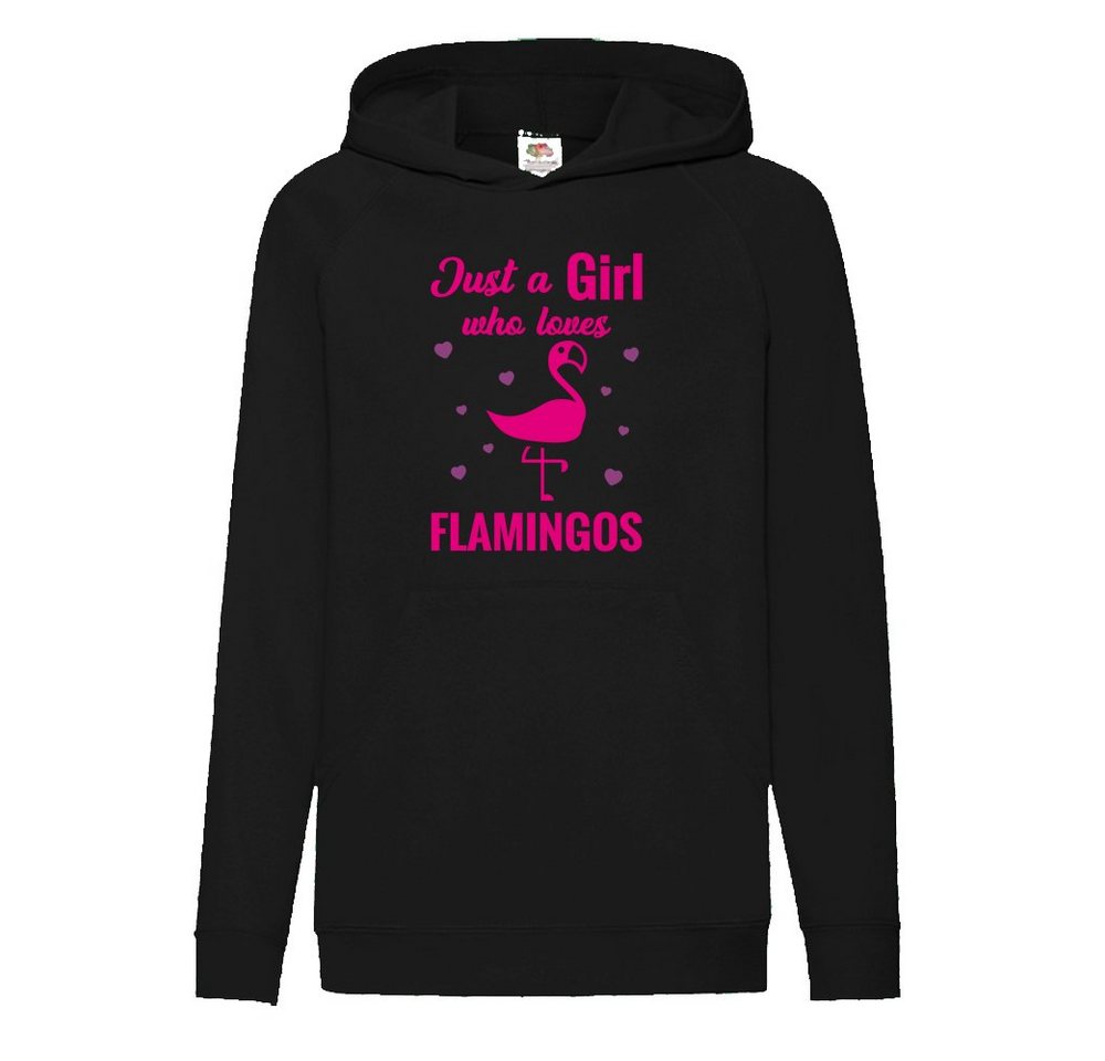 G-graphics Hoodie Just a girl who loves flamingos Kinder Hoodie / Kapuzenpullover, Mit Spruch / Sprüche / Print / Motiv von G-graphics