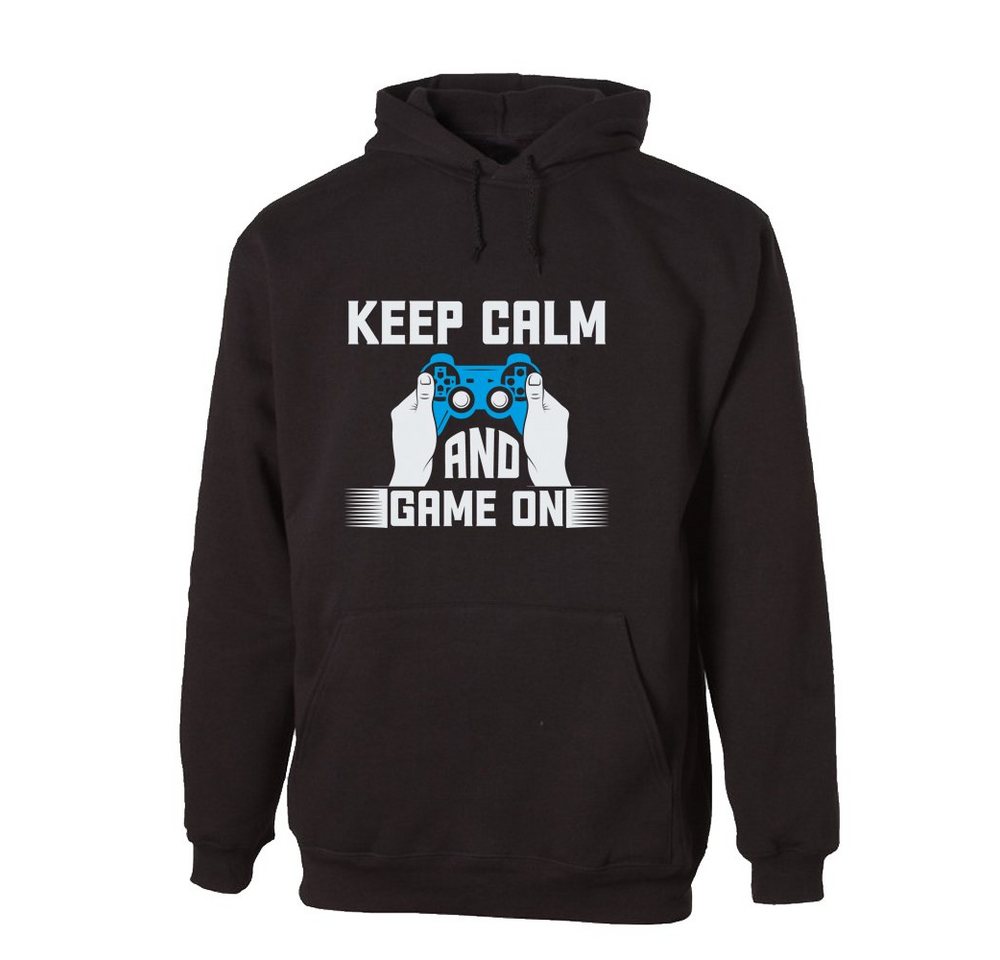 G-graphics Hoodie Keep Calm and game on mit trendigem Frontprint, Aufdruck auf der Vorderseite, Spruch/Sprüche/Print/Motiv, für jung & alt von G-graphics