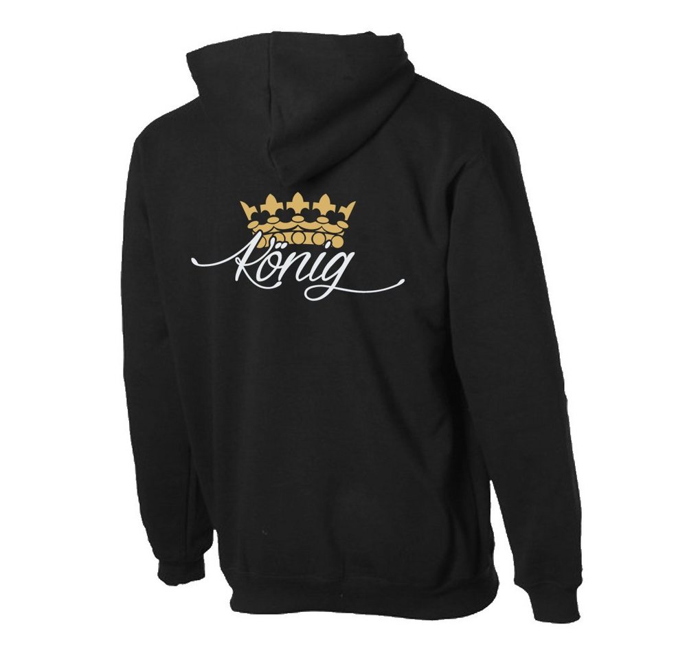G-graphics Hoodie König & Königin (Partner- / Paar-Set, Einzelteile zum selbst zusammenstellen) Aufdruck auf der Vorder- oder Rückseite wählbar von G-graphics