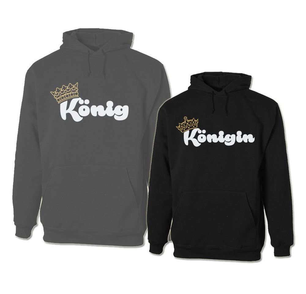 G-graphics Hoodie König & Königing (Partner- / Paar-Set, Einzelteile zum selbst zusammenstellen) Aufdruck auf der Vorder- oder Rückseiteseite wählbar von G-graphics