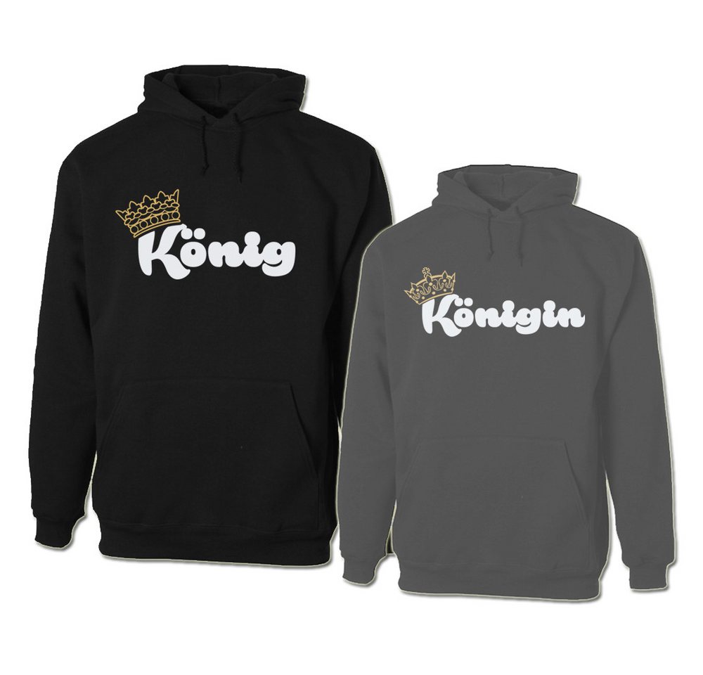 G-graphics Hoodie König & Königing (Partner- / Paar-Set, Einzelteile zum selbst zusammenstellen) Aufdruck auf der Vorder- oder Rückseiteseite wählbar von G-graphics