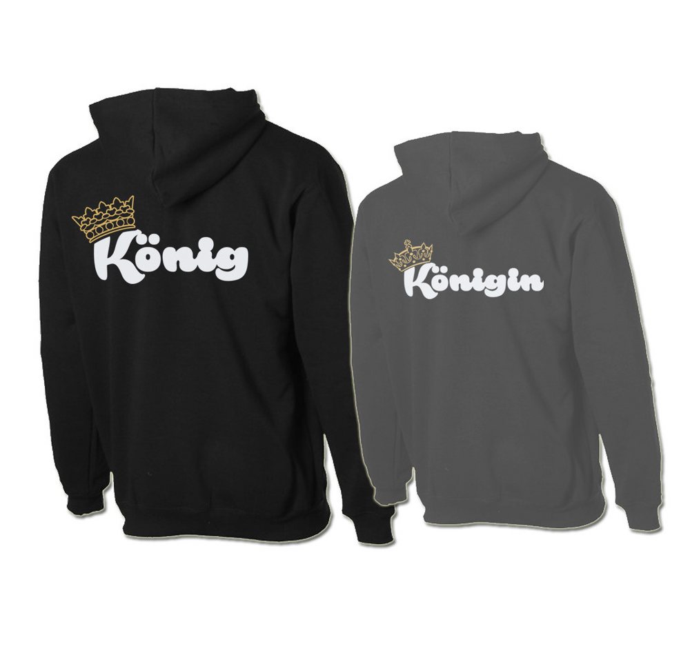 G-graphics Hoodie König & Königing (Partner- / Paar-Set, Einzelteile zum selbst zusammenstellen) Aufdruck auf der Vorder- oder Rückseiteseite wählbar von G-graphics