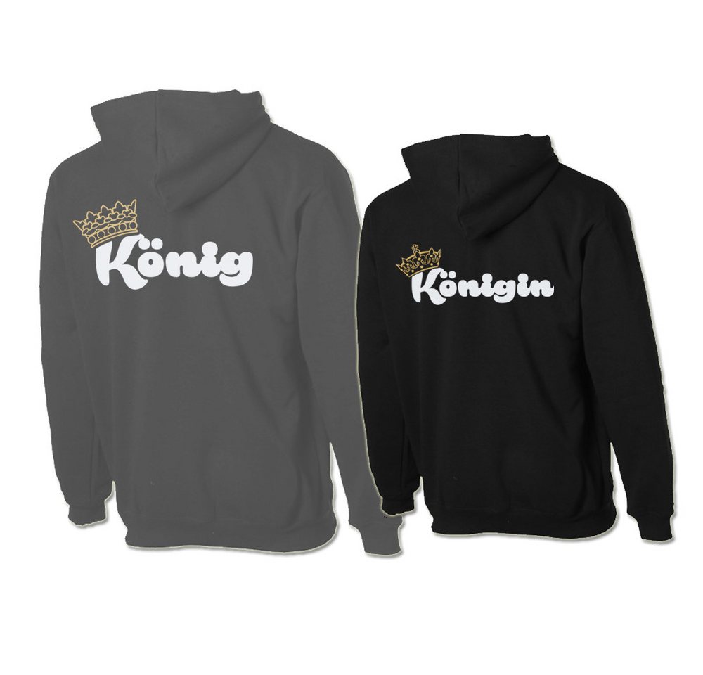 G-graphics Hoodie König & Königing (Partner- / Paar-Set, Einzelteile zum selbst zusammenstellen) Aufdruck auf der Vorder- oder Rückseiteseite wählbar von G-graphics