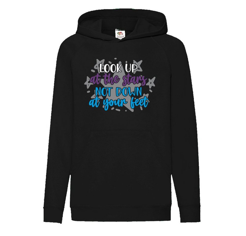 G-graphics Hoodie Look up to the stars, not down at your feet Kinder Hoodie / Kapuzenpullover, Mit Spruch / Sprüche / Print / Motiv von G-graphics