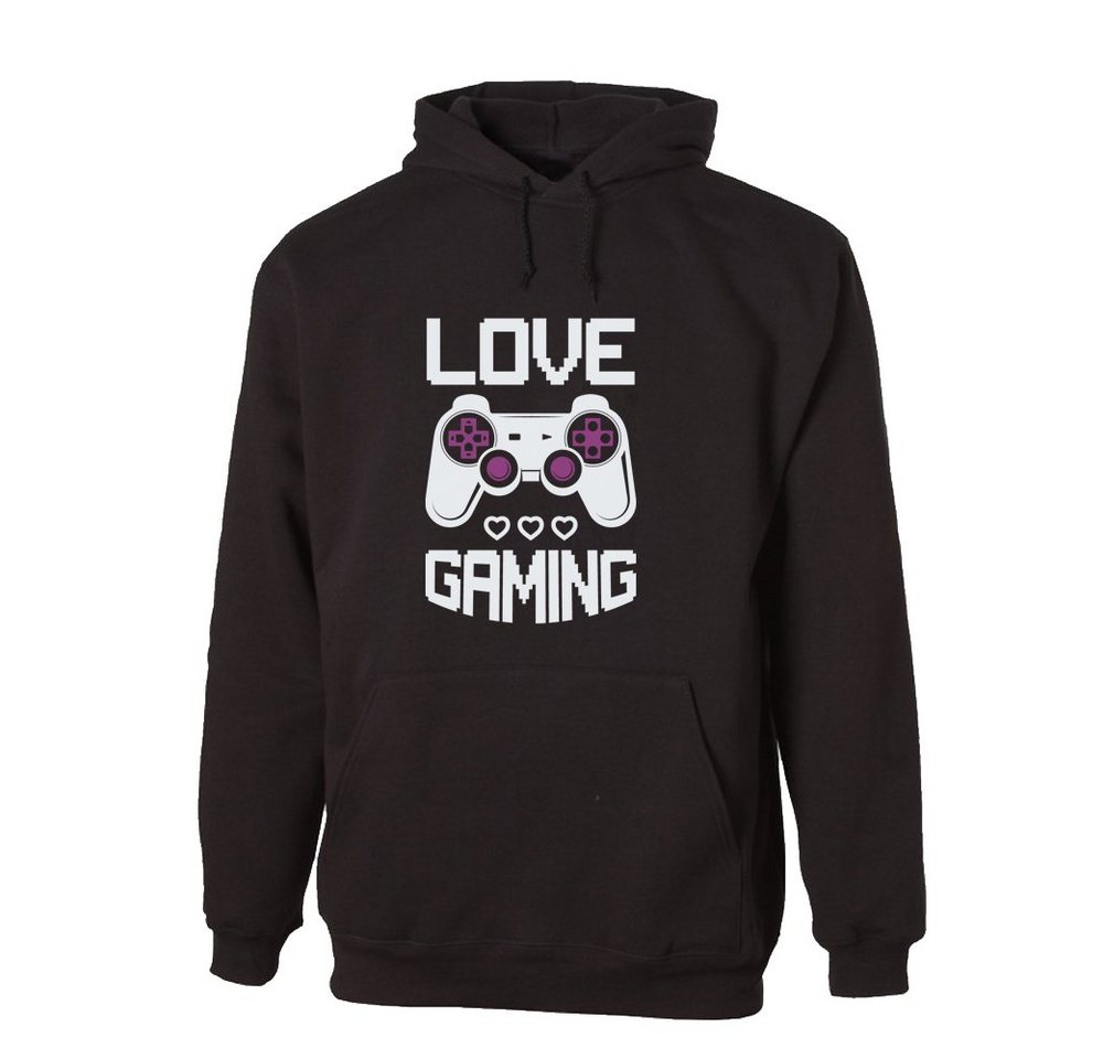 G-graphics Hoodie Love Gaming mit trendigem Frontprint, Aufdruck auf der Vorderseite, Spruch/Sprüche/Print/Motiv, für jung & alt von G-graphics