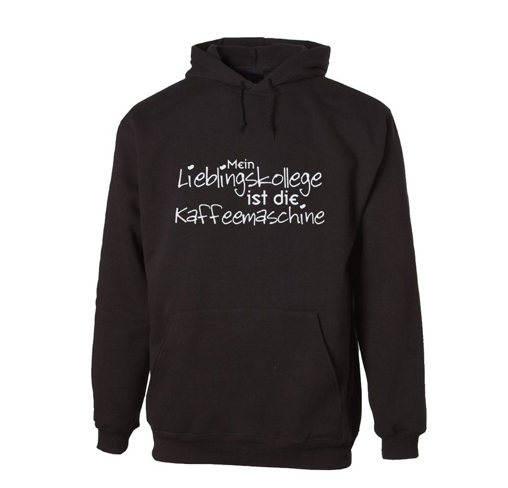 G-graphics Hoodie Mein Lieblingskollege ist die Kaffeemaschine mit trendigem Frontprint, Aufdruck auf der Vorderseite, Spruch/Sprüche/Print/Motiv, für jung & alt von G-graphics