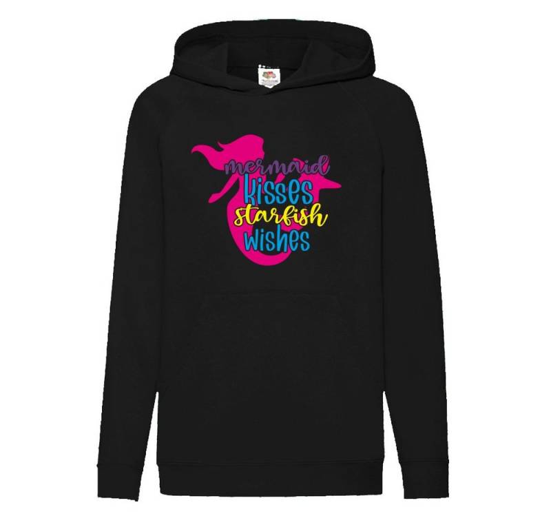 G-graphics Hoodie Mermaid kisses starfish wishes Kinder Hoodie / Kapuzenpullover mit coolem Spruch als Frontprint von G-graphics