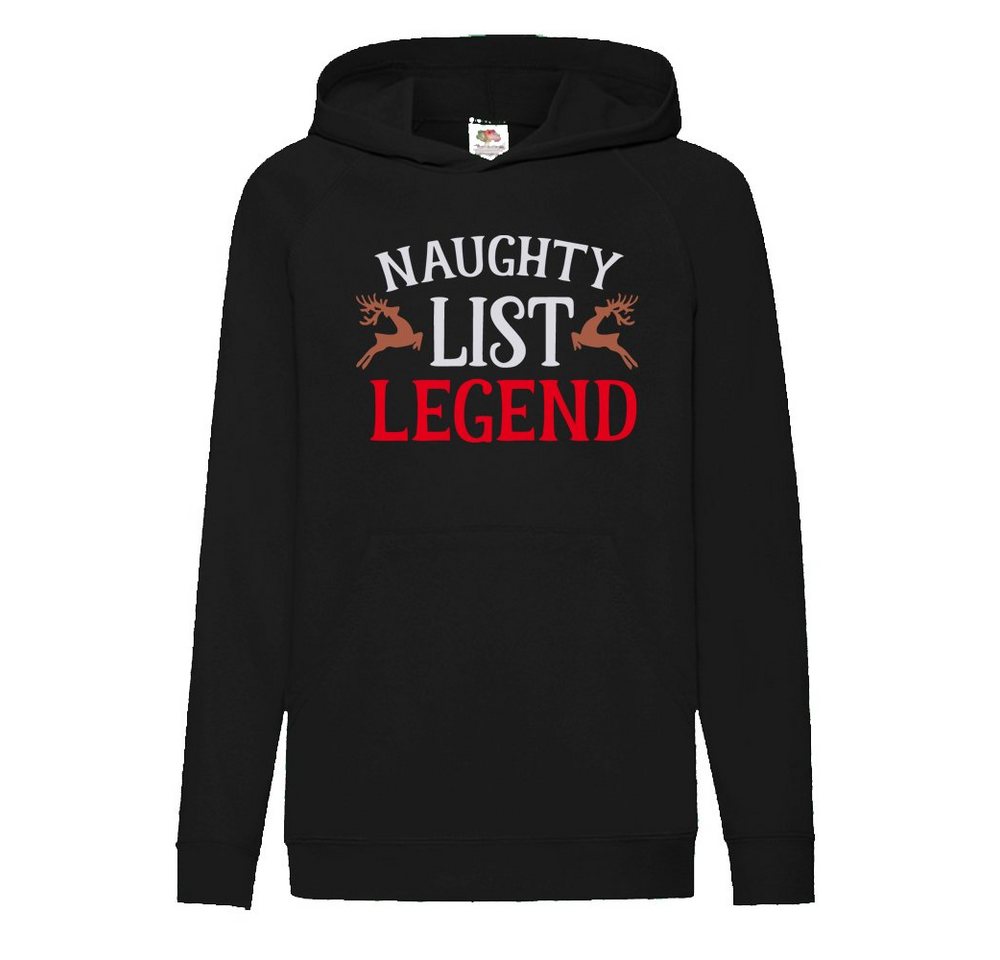 G-graphics Hoodie Naughty list legend Kinder Hoodie / Kapuzenpullover mit schönem Winter- & Weihnachtsmotiv von G-graphics