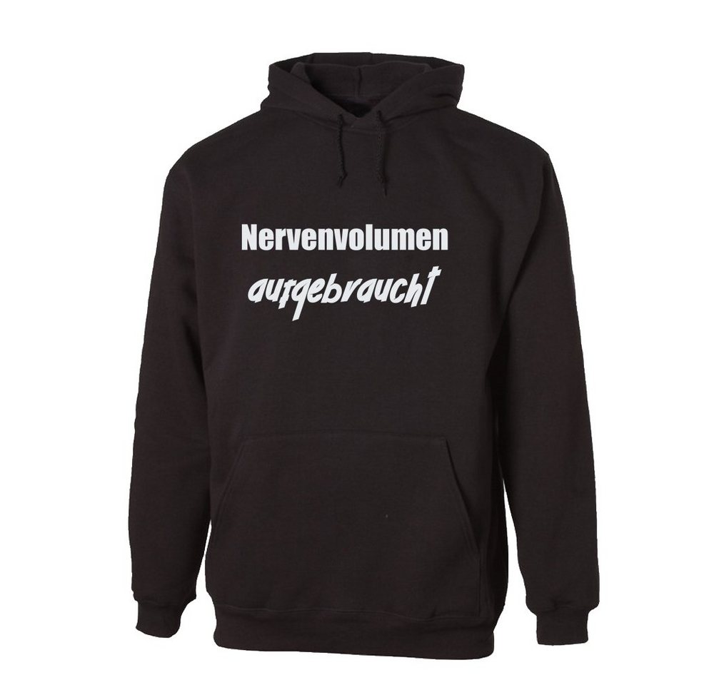 G-graphics Hoodie Nervenvolumen aufgebraucht mit trendigem Frontprint, Aufdruck auf der Vorderseite, Spruch/Sprüche/Print/Motiv, für jung & alt von G-graphics