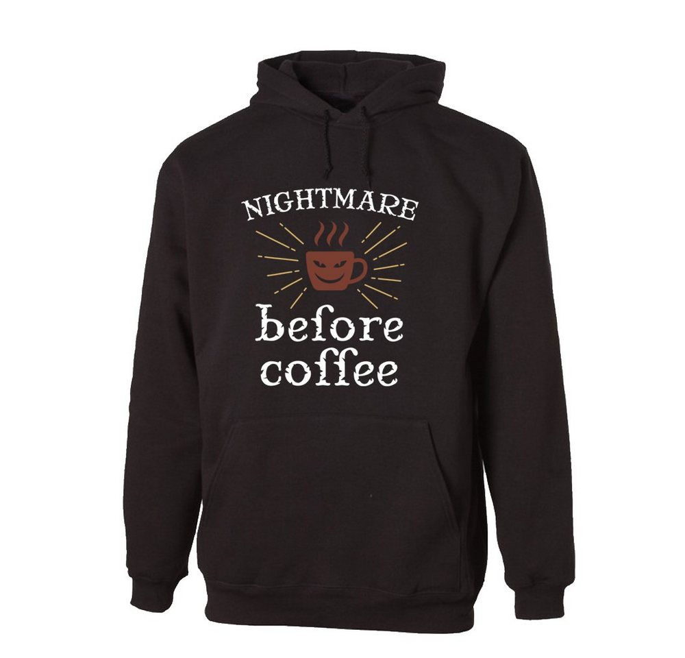 G-graphics Hoodie Nightmare before coffee mit trendigem Frontprint, Aufdruck auf der Vorderseite, Spruch/Sprüche/Print/Motiv, für jung & alt von G-graphics