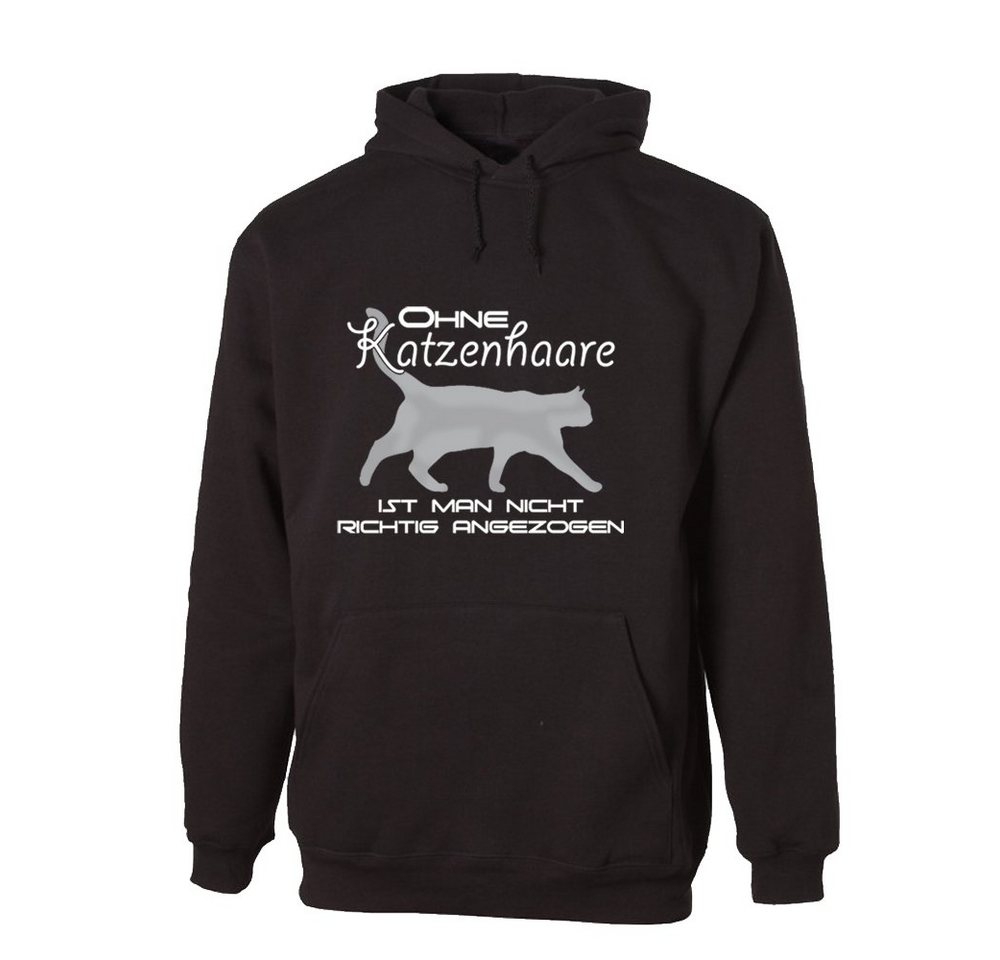 G-graphics Hoodie Ohne Katzenhaare ist man nicht richtig angezogen mit trendigem Frontprint, Aufdruck auf der Vorderseite, Spruch/Sprüche/Print/Motiv, für jung & alt von G-graphics