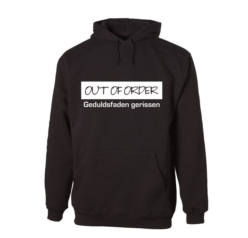 G-graphics Hoodie Out of order – Geduldsfaden gerissen! mit trendigem Frontprint, Aufdruck auf der Vorderseite, Spruch/Sprüche/Print/Motiv, für jung & alt von G-graphics