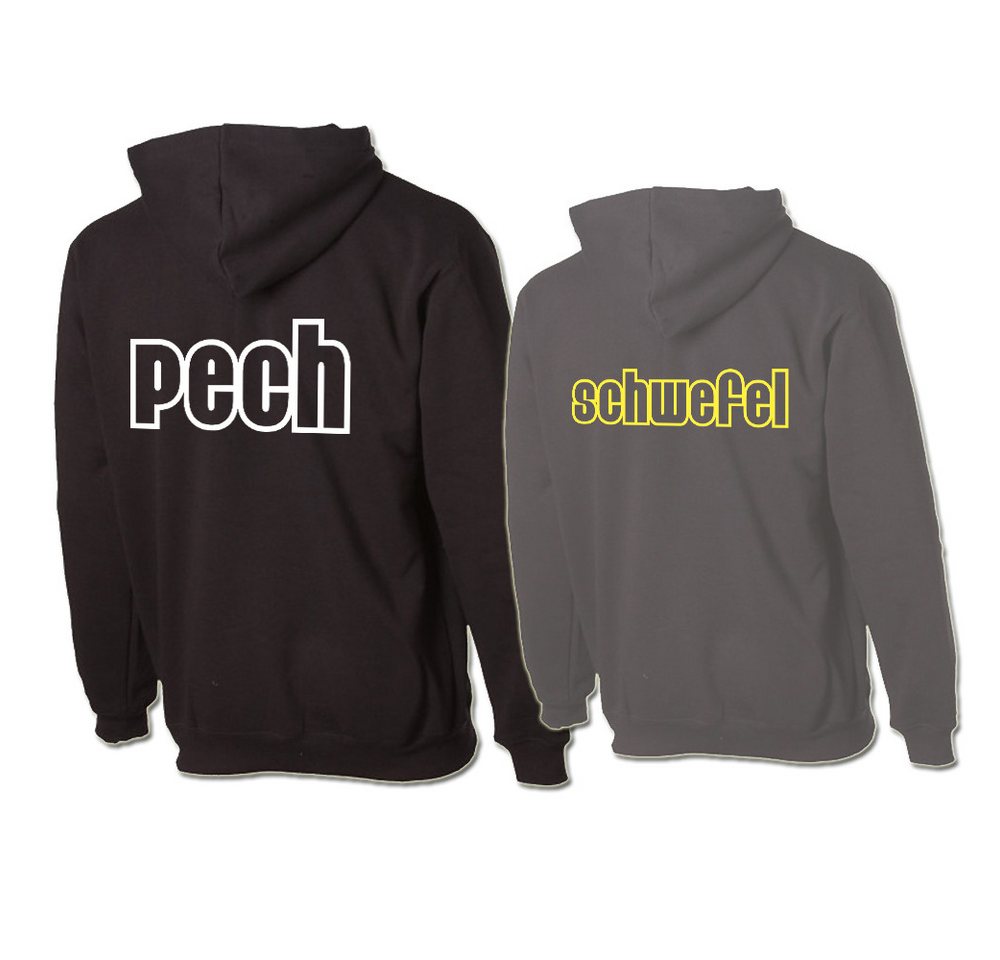 G-graphics Hoodie Pech & Schwefel Paar- / Partner-Set zum selbst zusammenstellen, Aufdruck auf der Vorder- oder Rückseiteseite wählbar, Spruch/Sprüche/Print/Motiv, für Sie & Ihn von G-graphics