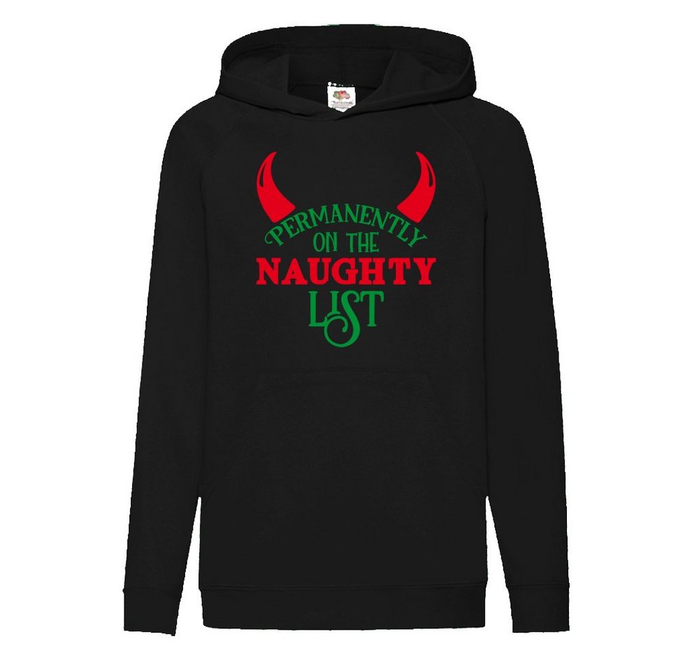 G-graphics Hoodie Permanently on the naughty list Kinder Hoodie / Kapuzenpullover mit schönem Winter- & Weihnachtsmotiv von G-graphics