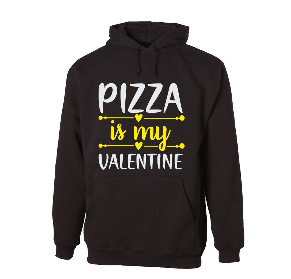 G-graphics Hoodie Pizza is my Valentine mit trendigem Frontprint, Aufdruck auf der Vorderseite, Spruch/Sprüche/Print/Motiv, für jung & alt von G-graphics