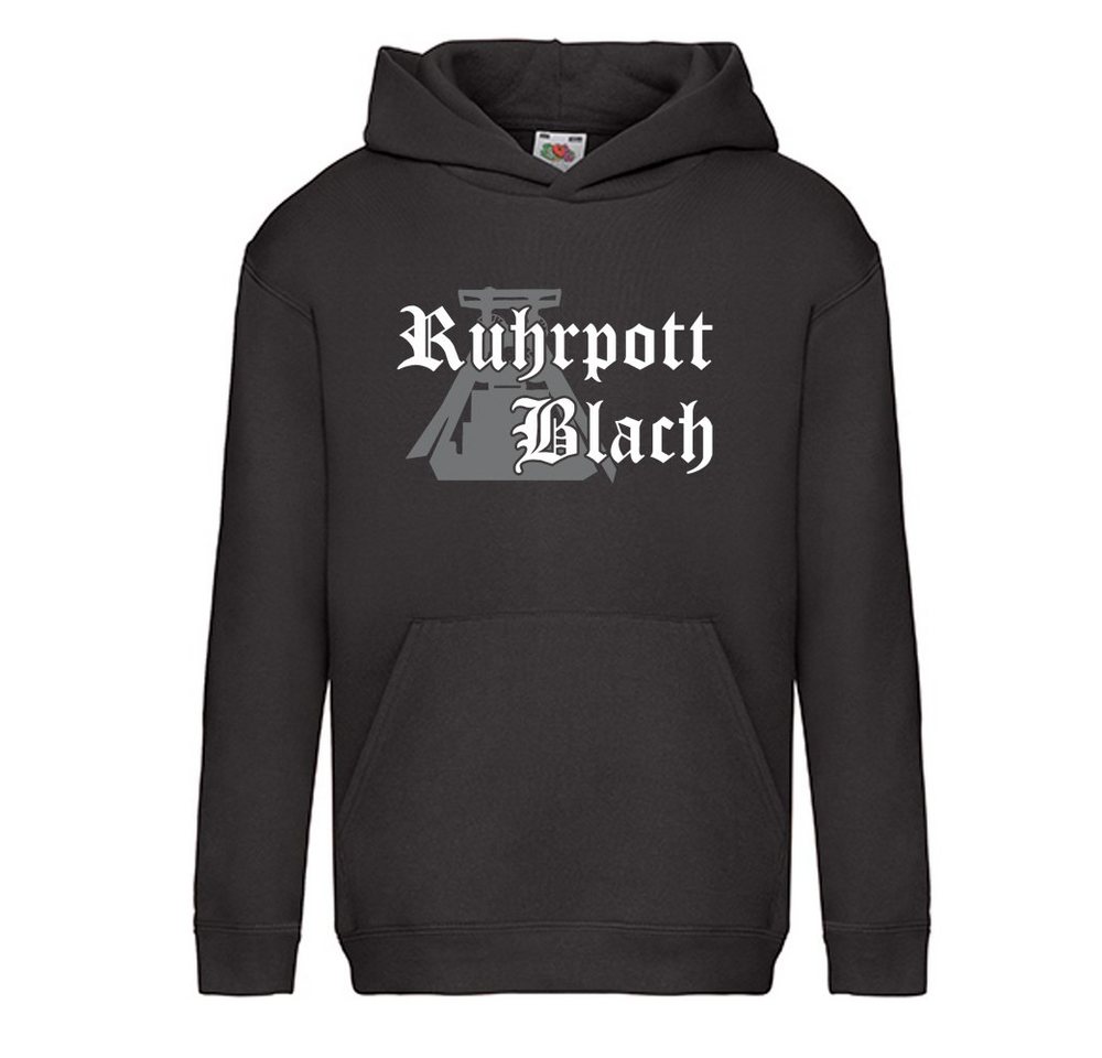 G-graphics Hoodie Ruhrpott Blach Kinder Hoodie / Kapuzenpullover mit Ruhrgebiets-Motiv-Frontprint von G-graphics