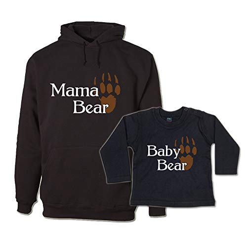 G-graphics Hoodie-Sweater Mutter & Kind Set Mama Bear & Baby Bear 155.0011 (Hoodie 2XL / Sweater 12-18 Monate) von G-graphics