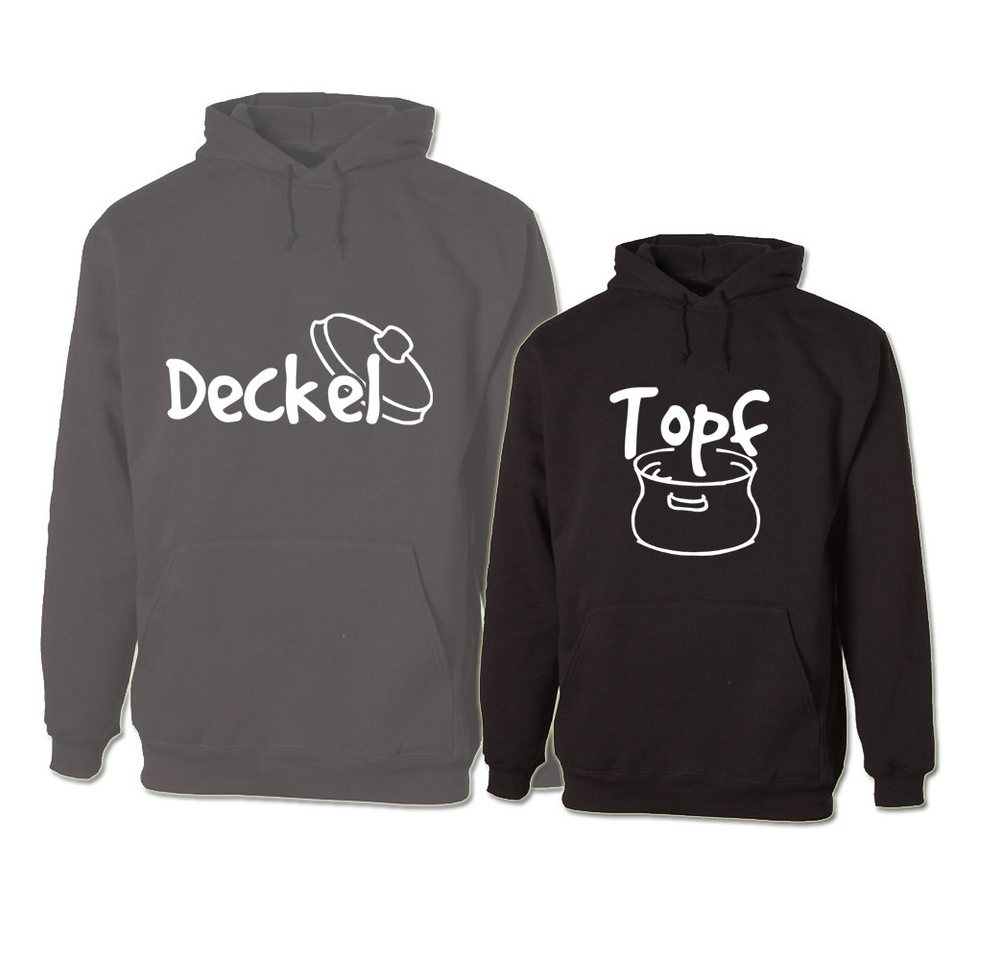 G-graphics Hoodie Topf & Deckel (Partner- / Paar-Set, Einzelteile zum selbst zusammenstellen) Aufdruck auf der Vorder- oder Rückseiteseite wählbar von G-graphics