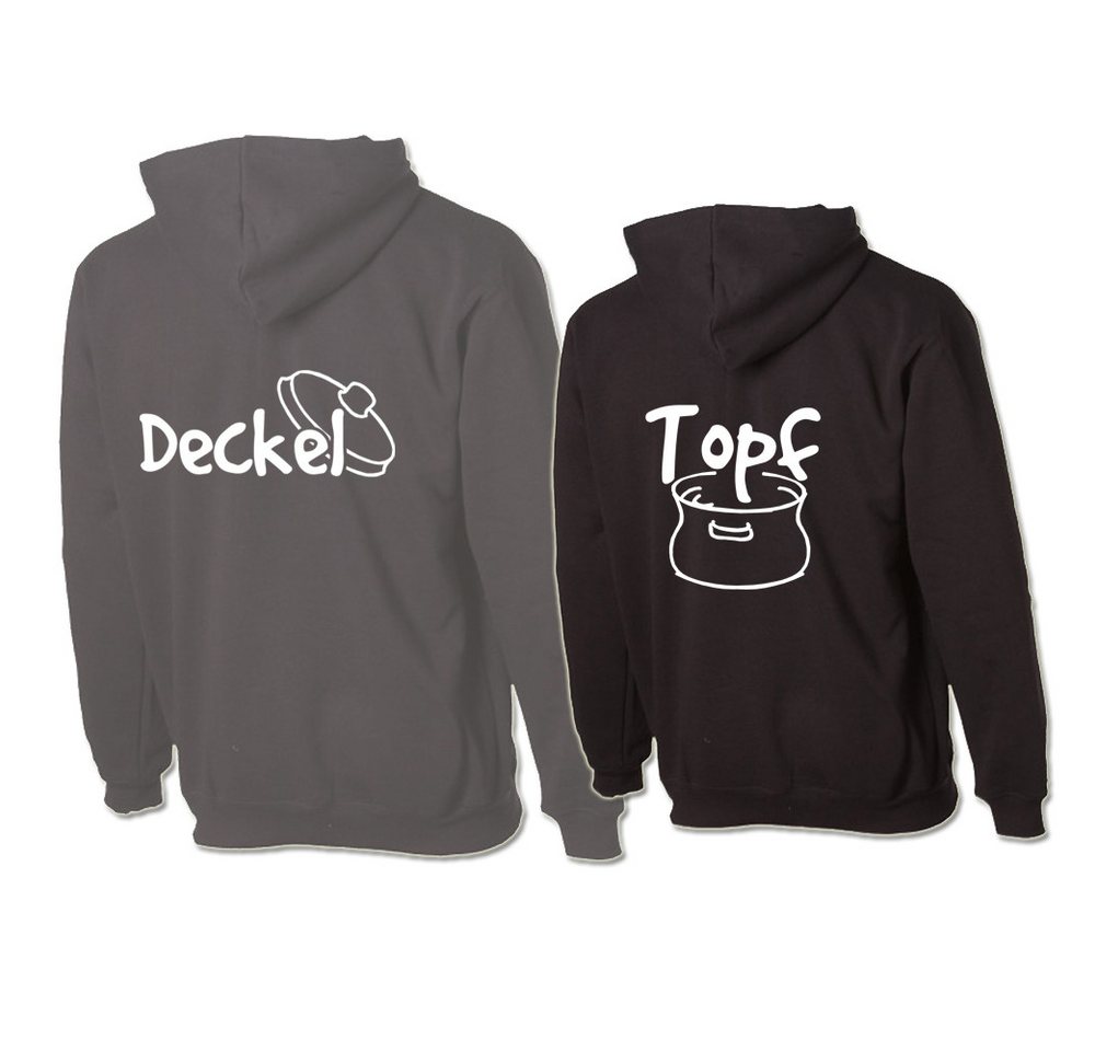 G-graphics Hoodie Topf & Deckel (Partner- / Paar-Set, Einzelteile zum selbst zusammenstellen) Aufdruck auf der Vorder- oder Rückseiteseite wählbar von G-graphics