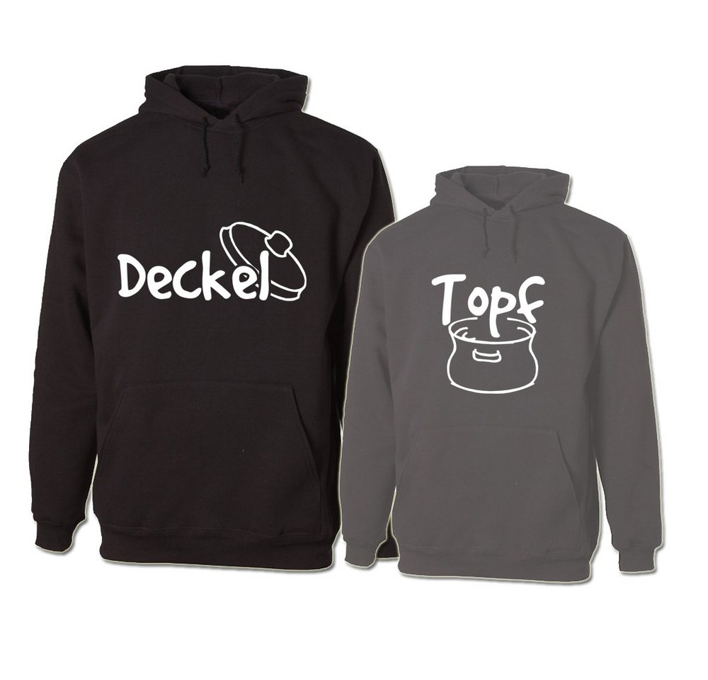 G-graphics Hoodie Topf & Deckel Paar- / Partner-Set zum selbst zusammenstellen, Aufdruck auf der Vorder- oder Rückseiteseite wählbar, Spruch/Sprüche/Print/Motiv, für Sie & Ihn von G-graphics