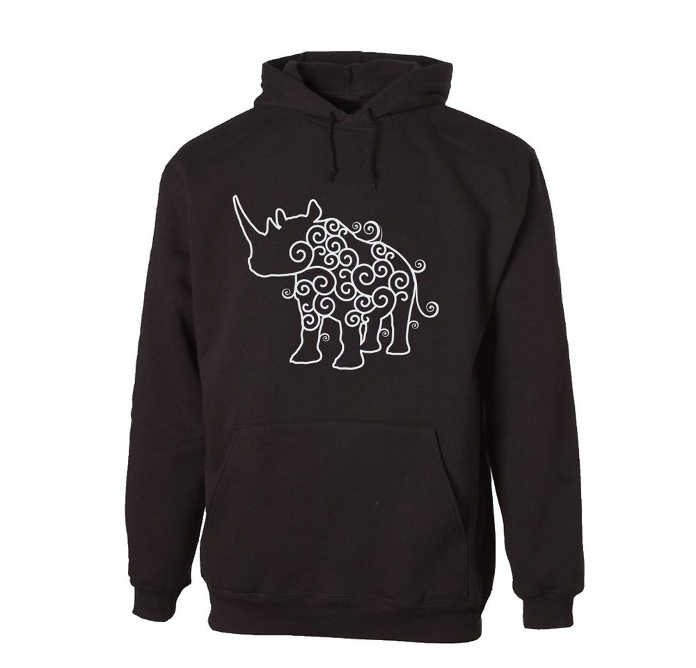 G-graphics Hoodie Tribalnashorn mit trendigem Frontprint, Aufdruck auf der Vorderseite, Spruch/Sprüche/Print/Motiv, für jung & alt von G-graphics