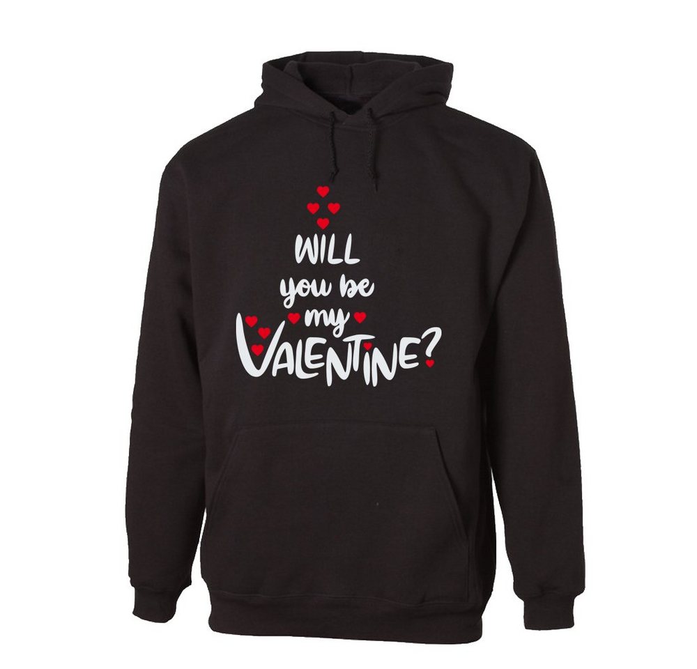 G-graphics Hoodie Will you be my Valentine? mit trendigem Frontprint, Aufdruck auf der Vorderseite, Spruch/Sprüche/Print/Motiv, für jung & alt von G-graphics